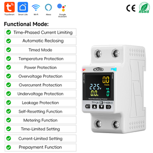 Interruttore Automatico Smart WiFi Tuya RCBO 63A con Protezione <span class=keywords><strong>OV</strong></span>/UV Regolabile, Protezione da Sovratemperatura, Protezione da Sovracorrente e Impostazione Limite di Corrente - Product Image 2