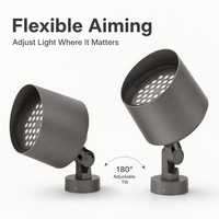 Lampu Proyeksi LED Lanskap Luar Ruangan Desain Industrial Tahan Angin IP66 Tahan Air CRI 90 AC 3-60 Sudut Sinar Garansi 5 Tahun