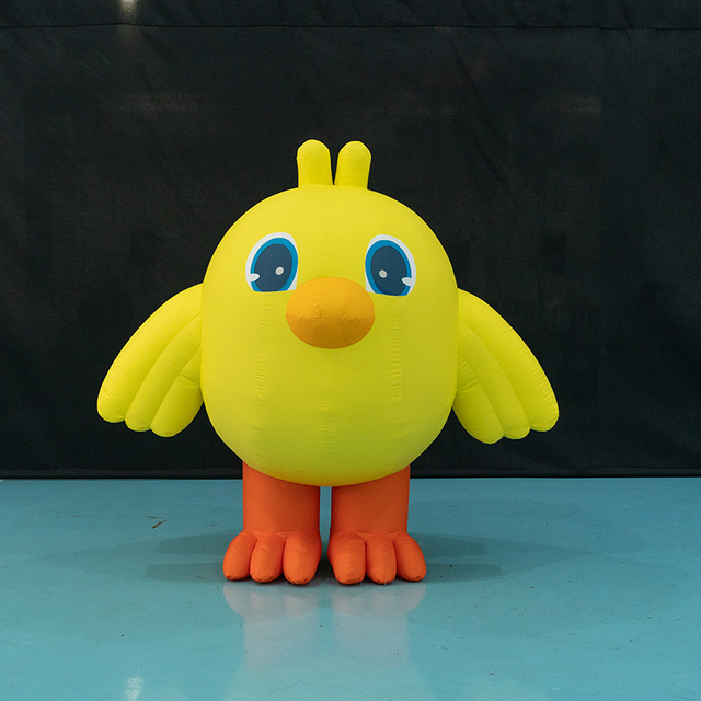 360 Inflatable Custom Advertising Design Yellow Duck Animal Big Cartoon Mascot Walking Costume Waterproof Durable 2.2M Outdoor