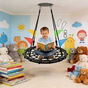 <span class=keywords><strong>Hamaca</strong></span> de Cuerda Plegable de Estilo Moderno para Exteriores, Tipo <span class=keywords><strong>Nido</strong></span> de Pájaro, para Niños, para Uso en Dormitorios - Product Image 6