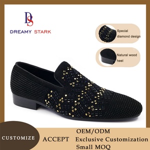 Spring New Handmade High Quality Fashion <b>Drilling</b> Design Genuine Leather Custom Logo Brand Original Men Slip-On Autumn Light - Product Image 5