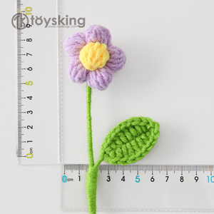 Grand <span class=keywords><strong>bouquet</strong></span> <span class=keywords><strong>de</strong></span> fleurs bouffantes tissées Emballage cadeau <span class=keywords><strong>de</strong></span> <span class=keywords><strong>fleuriste</strong></span> à tête unique Matériau fini en laine - Product Image 5