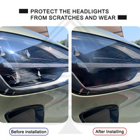 Top qualité TPU auto-réparation Film anti-rayures gris clair phare de voiture Film teinté feu arrière couleur TPU Auto lampe Film