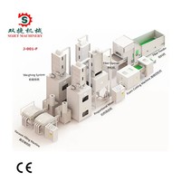 Machine à oreillers entièrement automatique Sojet 480 pièces/h avec mélange proportionnel pour mousse microfibre déchiquetée, garantie 1 an, cœur PLC