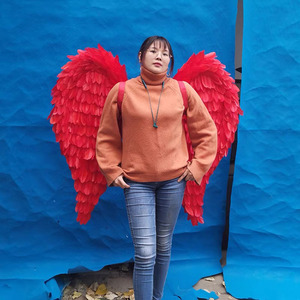 Alas <span class=keywords><strong>de</strong></span> Ángel <span class=keywords><strong>de</strong></span> Plumas <span class=keywords><strong>de</strong></span> Ganso Blancas y Negras para Adultos, Disfraz Económico y Popular para Halloween, Carnaval, Cosplay y Decoración <span class=keywords><strong>de</strong></span> Fiestas - Product Image 6