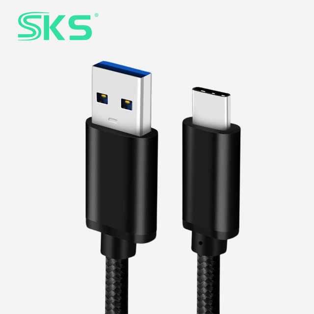 Nylon Braided USB 3.0 a to Type C Cable with Strain Relief Shell 5Gbps High Speed Data Transfer 3A Fast Charging Cord