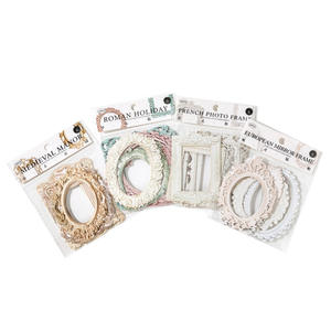 Série de rencontres romantiques matériau de Collage décoratif bricolage écologique carte de cadre rétro relief creux 4 Styles matériau métallique - Product Image 5