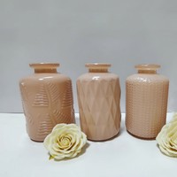 Vase à fleurs en verre nordique en gros pour la maison, mariage, bouteille décorative créative et unique, vase en verre 180ml 6oz