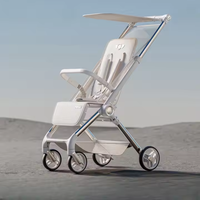 Poussette bébé pliable légère, design polo, poche rabat, pantalon pour marcher, s'allonger, s'asseoir, matériau en alliage durable pour enfants
