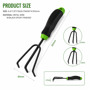 เครื่องมือทำสวนแบบกรงเล็บ คราดมือ จอบมือ เครื่องมือพรวนดิน 3 ง่าม - Product Image 5