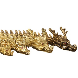 Chinese Style Brass Dragon <b>Ornament</b> Metal Decor For Living Room Desktop Traditional Zodiac Craft Single Piece Package - Product Image 5