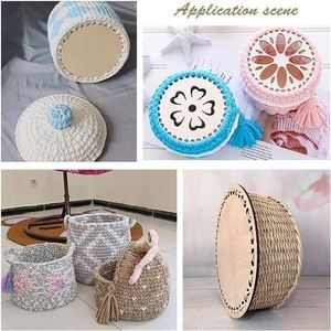 ฐานกระเป๋าถักไหมพรมไม้ธรรมชาติแบบขายส่ง สไตล์ DIY สำหรับทำตะกร้าโครเชต์ กล่องของขวัญ และอุปกรณ์ต่างๆ - Product Image 2