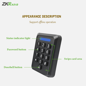 Kiểm soát de acceso RFID cố định đầu đọc thẻ 125Khz đơn giản rfld cửa duy nhất màu đen trắng độc truy cập đọc giá rẻ - Product Image 3