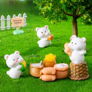 En gros Micro Paysage Créatif Mignon Récolte Ours Poupée Mousse Légumes Jardinage DIY Ornement - Product Image 3