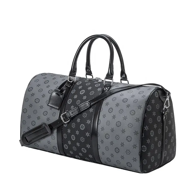 Benutzer definierte Leder Reisetasche Duffel Gym Sport über Nacht Luxus Weekender Handgepäck Leder Reisetasche für Männer