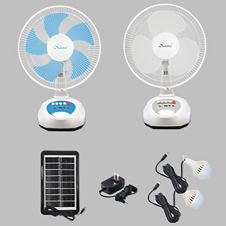 Usb Recharging Indoor Vertical AC DC Solar Fan 4 Wind Remote Rechargeable Solar