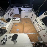 Tapis de pont en mousse EVA imitation teck pour plateforme de bain et cockpit de bateau Stamas 25 Day Cruiser 1998, style SeaDek MarineMat, auto-adhésif