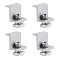 Kit de fixation de panneaux solaires sur toit SECARE : structure en aluminium, pince intermédiaire réglable et pinces d'extrémité pour système de montage de panneaux solaires sur toiture