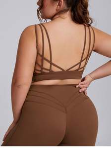 مخصص زائد حجم 2 قطعة اليوغا صالة ألعاب رياضية مجموعات النساء حمالة صدر أعلى اللياقة البدنية عالية الخصر ليجينج ملابس رياضية مجموعة - Product Image 4