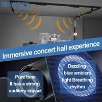 Nouveau design, éclairage sur rail magnétique encastré LED intelligent à intensité variable 48V, système de haut-parleurs Hi-Fi pour maison intelligente