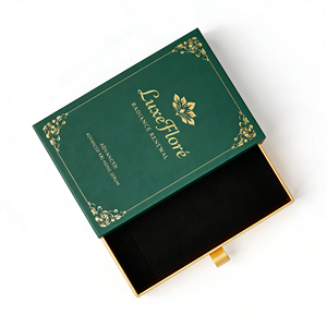 กล่องบรรจุภัณฑ์เครื่องสำอางแบบพรีเมียมสั่งทำพิเศษสำหรับผลิตภัณฑ์ดูแลผิว กล่องแบบเลื่อน ปั๊มร้อน รับผลิตแบบ OEM พิมพ์โลโก้ตามสั่ง ผู้ผลิต - Product Image 2