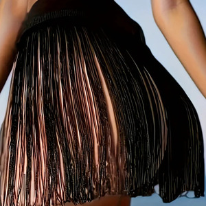 European and American style spring/summer beach tassel mini <b>skirt</b> swimsuit seaside vacation beach dress women's bikini cover-up - Product Image 3