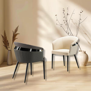 Silla Lu para comedor Hotel Silla moderna y cómoda de cuero de hierro - Product Image 5