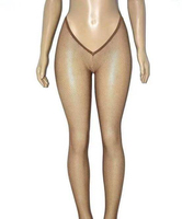 Nouvelles Idées de Produits 2026 – Collants Résille Scintillants à Découpe en V pour Fête, Plusieurs Couleurs Disponibles