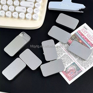 Boîte en métal rectangulaire personnalisée avec couvercle supérieur coulissant vide et plat imprimé baume à lèvres solide cosmétiques boîte à bonbons pour usage alimentaire - Product Image 4
