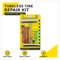 Kit de Reparación de Neumáticos sin Cámara para Coche, Motocicleta y Camión, 5 Piezas, Tapones de Goma Amarillos para Reparación de Pinchazos