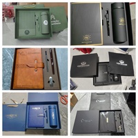 Ensemble cadeau de carnet de notes de luxe, vente en gros, impression de logo personnalisé, carnet de notes en cuir PU relié, avec stylo