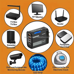 Caricatore Rapido GaN USB-<span class=keywords><strong>C</strong></span> da 240W con Luce LED, 5 <span class=keywords><strong>in</strong></span> 1, 2 USB + 3 Tipo <span class=keywords><strong>C</strong></span>, Adattatore di Ricarica Multiporta per Telefoni Cellulari - Product Image 2