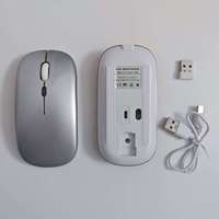 2026 New in Stock Dual Mode Wireless Mouse 2.4GHz/BT Rechargeable Silent Ultra-thin Ergonomic Mice for Laptop Mac Use