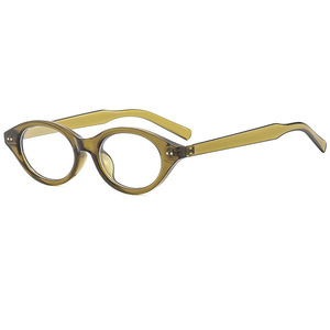 New Fashion Retro Men and Women With the Same Personality Trend Street Photo Small <b>Frame</b> Oval Flat Glasses - Product Image 3