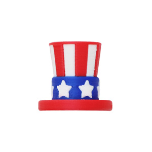 Chapeau personnalisé imprimé en 3D avec drapeau américain, jouet autocollant 3D pour réfrigérateur, cadeau pour le 250e anniversaire de la fête de l'Indépendance - Product Image 1