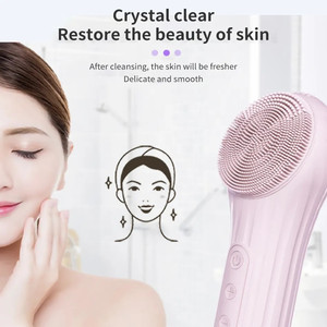 IFINE beauté usage domestique ultrasons Vibration chauffage nettoyant pour le <span class=keywords><strong>visage</strong></span> <span class=keywords><strong>brosse</strong></span> Silicone électrique nettoyage du <span class=keywords><strong>visage</strong></span> <span class=keywords><strong>brosse</strong></span> - Product Image 5