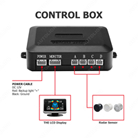 Capteur de stationnement avec guidage vocal Système d'aide au stationnement de voiture Radar de recul arrière automatique Kit de LED à ultrasons 4 capteurs