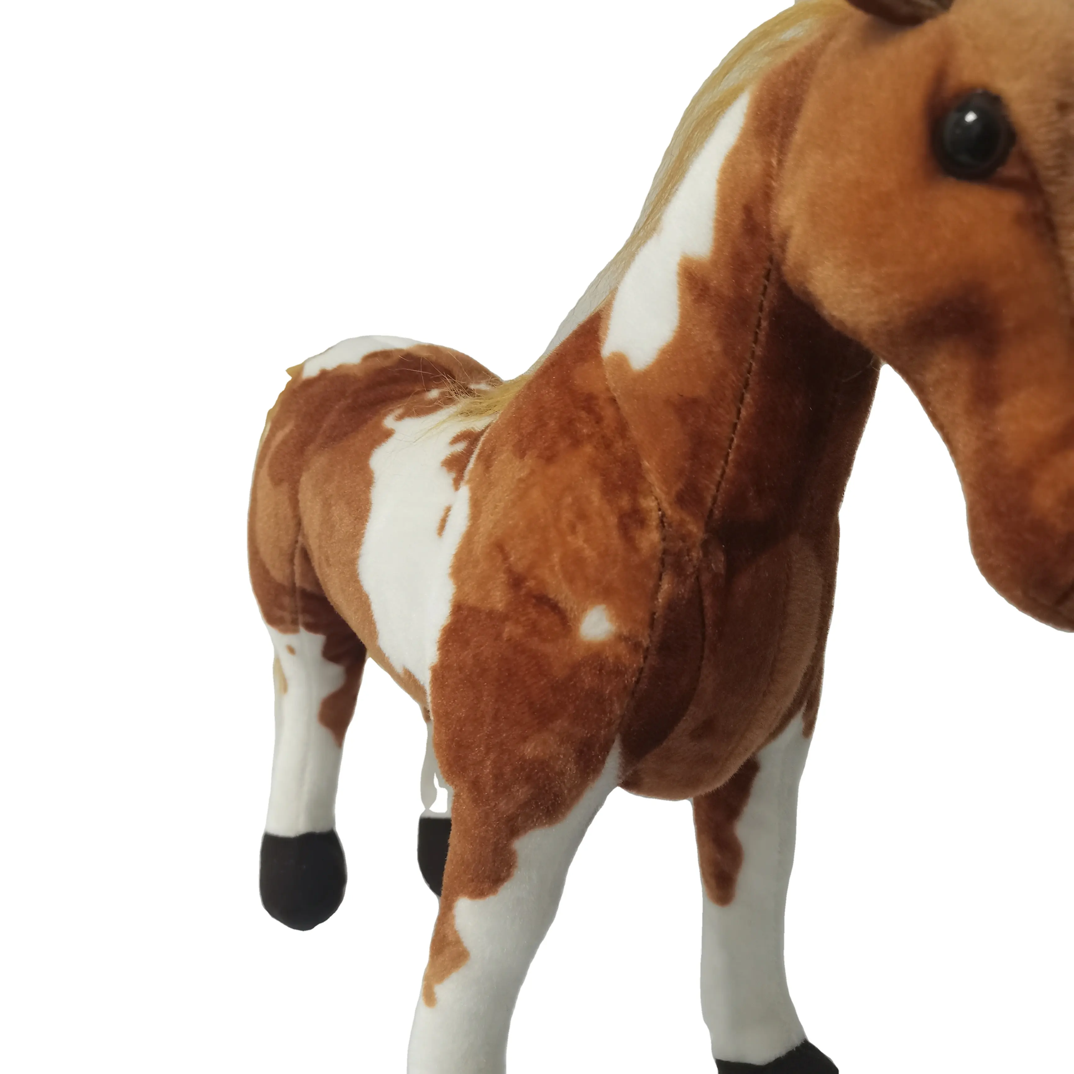 Hochwertige Großhandel Custom Günstige Typ Tier Plüschtiere reiten auf Spielzeug Schaukel Plüschtiere ausgestopft Pony Plüsch Pferd