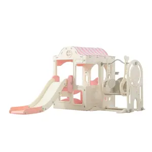 Multifuncional Indoor Outdoor Kids Playroom Escalada Brinquedo Crianças Game House com Swing Slide Combinação