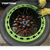 Jantes forgées monobloc FORTRIM 17X10 18X9 19X9.5/10 vertes, rouges et noires, à concavité profonde et à blocage de jante pour BMW M2 M3 M4 M6 5X112 5X120