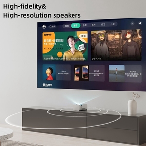 Máy Chiếu Ném Siêu Ngắn FHD 1080P Máy Chiếu Phim 200ANSI Lumens Máy Chiếu DLP Thông Minh, Chỉnh Tiêu Điểm Điện Tử & Keystone - Product Image 4