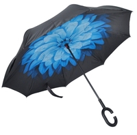 Parapluie inversé semi-automatique imprimé en couleur avec logo – Vente chaude