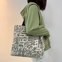 Sac à main portable décontracté pour femme, en toile beige de 6 pouces avec imprimé léopard bleu, fermeture éclair, pour le voyage, le shopping, mignon, kawaii, unisexe, pour tous les jours