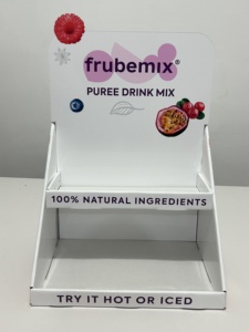 Xúc Tiến bán lẻ Countertop hộp hiển thị các tông sóng khay truy cập 2 hai Tier có thể gập lại hiển thị các tông trường hợp - Product Image 6