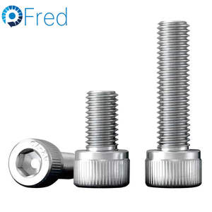 M4 Acero Chapado en zinc y acero inoxidable tornillos de cabeza hueca hexagonal Cabeza lisa con rosca completa Din912 - Product Image 5