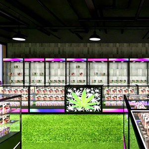 Vitrina de Vidrio Personalizada para Decoración de Tiendas de Cigarrillos con Luz LED, Vitrinas de Exhibición para Tiendas de Cigarrillos con Visión Completa - Product Image 1