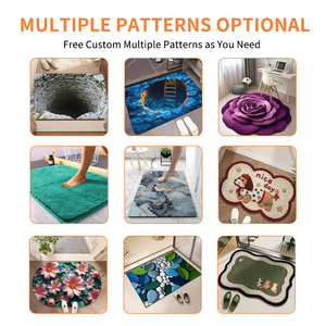 Tappetino <span class=keywords><strong>da</strong></span> <span class=keywords><strong>Bagno</strong></span> Personalizzato Irregolare, Lavabile, Antimacchia, Antiscivolo con Base in Gomma <span class=keywords><strong>per</strong></span> Interni, <span class=keywords><strong>Bagno</strong></span>, Doccia, <span class=keywords><strong>Vasca</strong></span> - Product Image 4