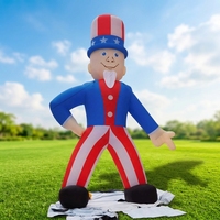 Grand ballon gonflable personnalisé de l'Uncle Sam pour la fête des Mères et le Memorial Day américain