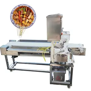 Brochetas de kebab planas de acero inoxidable, máquina para hacer pinchos