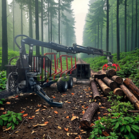 Attrezzature Forestali Woody: Rimorchi 4WD per Trasporto Legname, Gru con Pinza, Caricatori, Joystick, Motore Inclinabile, Cuscinetti, Cambio, Telecomando